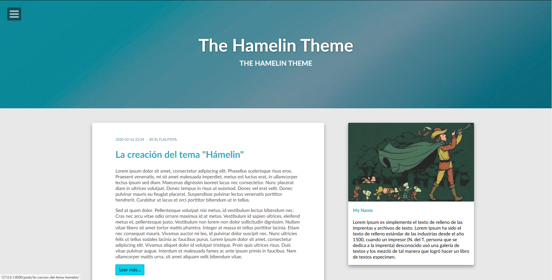 Hamelin tema para Nikola